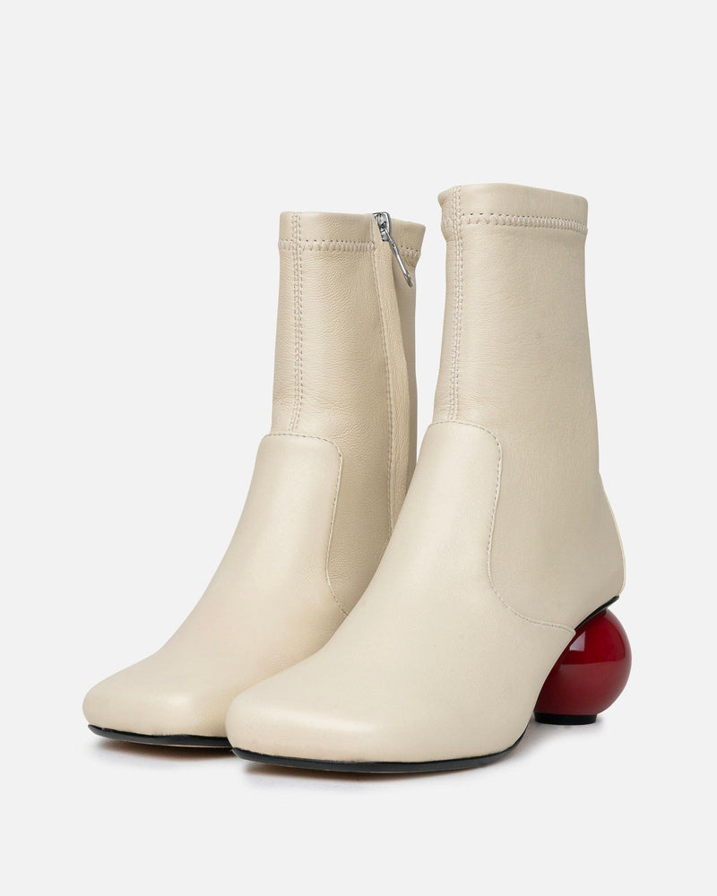Maison Mihara Yasuhiro Women Boots Billiard Heel Boots in Biege