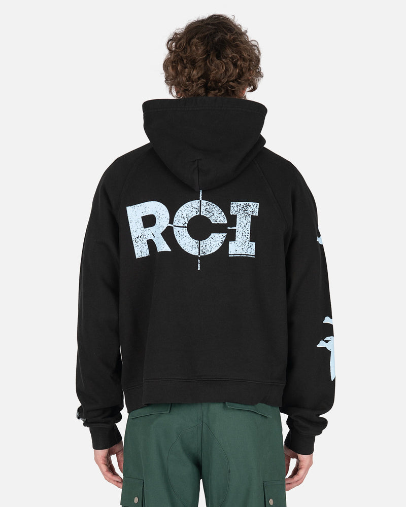 Reese Cooper Men's Sweatshirts Birds Hooded Sweatshirt in Black