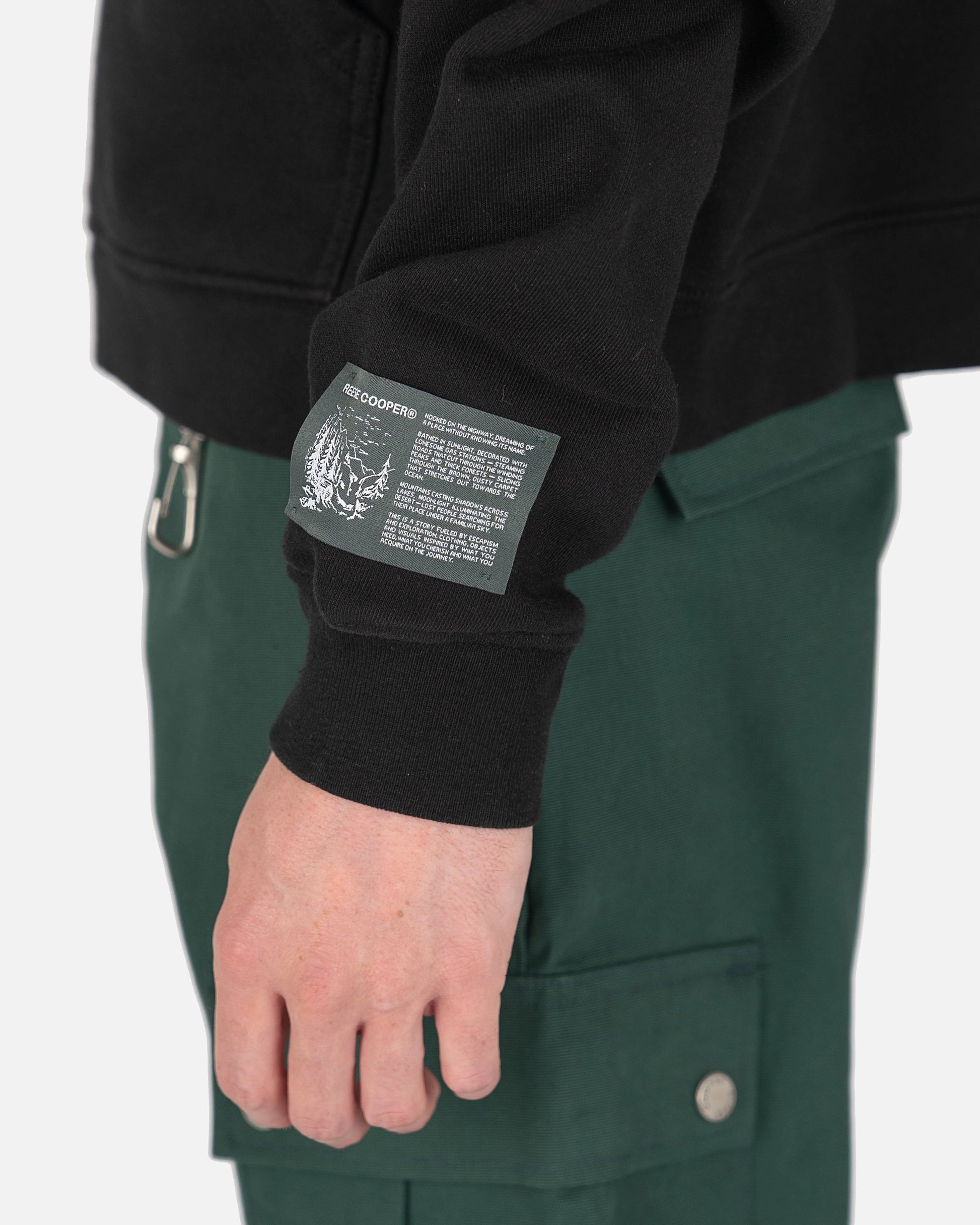 Reese Cooper Men's Sweatshirts Birds Hooded Sweatshirt in Black