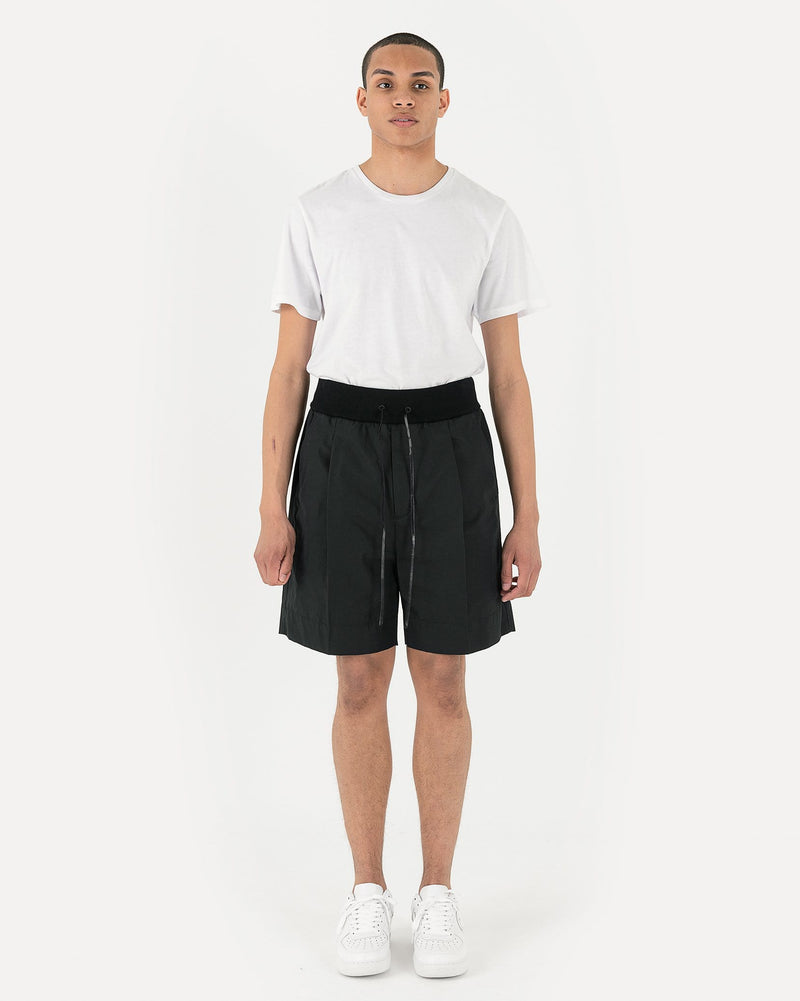 3.1 Phillip Lim Men's Shorts Black Pleated Drawstring Walking Shorts