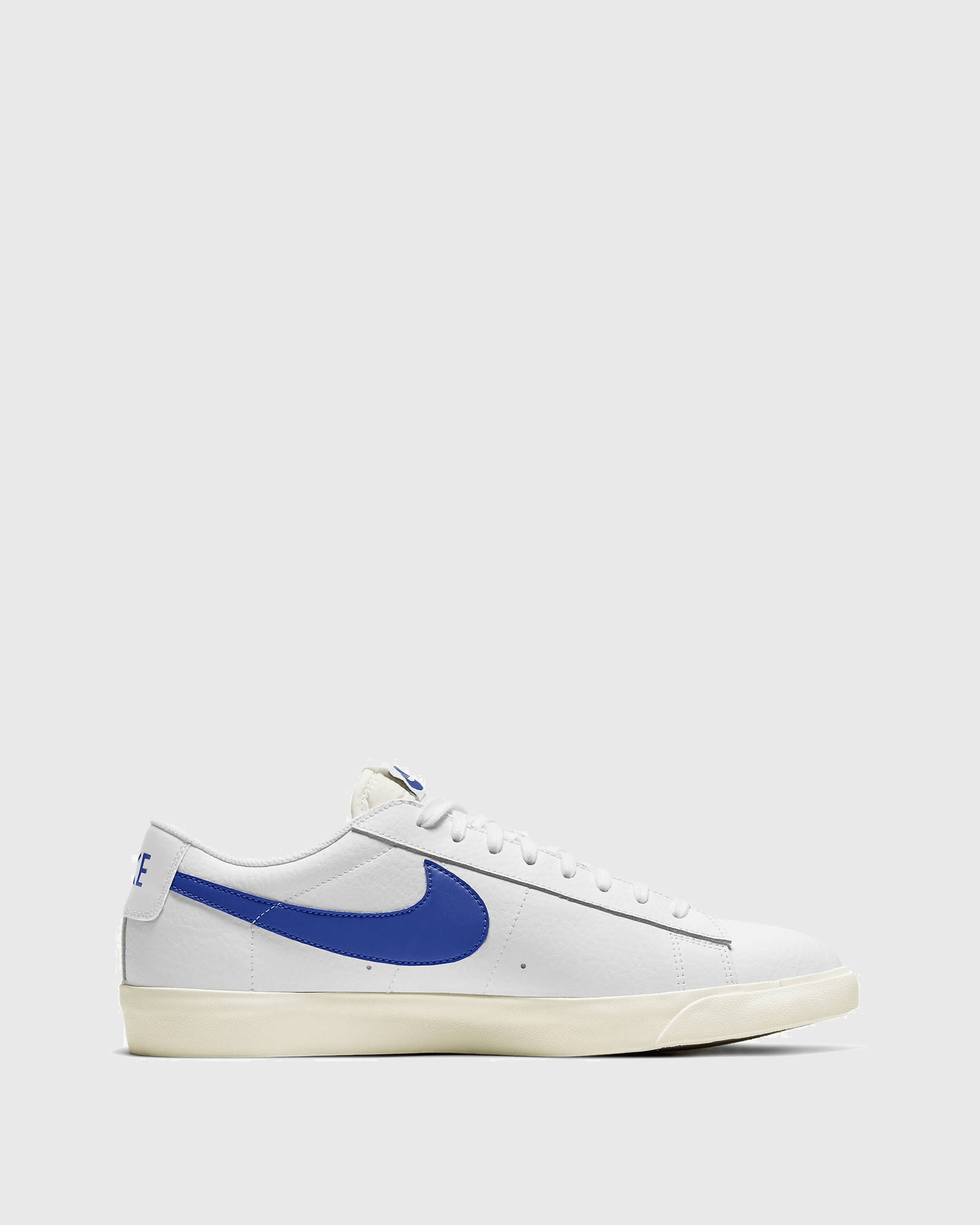 Nike Men's Sneakers Blazer Low Leather in White/Astronomy Blue