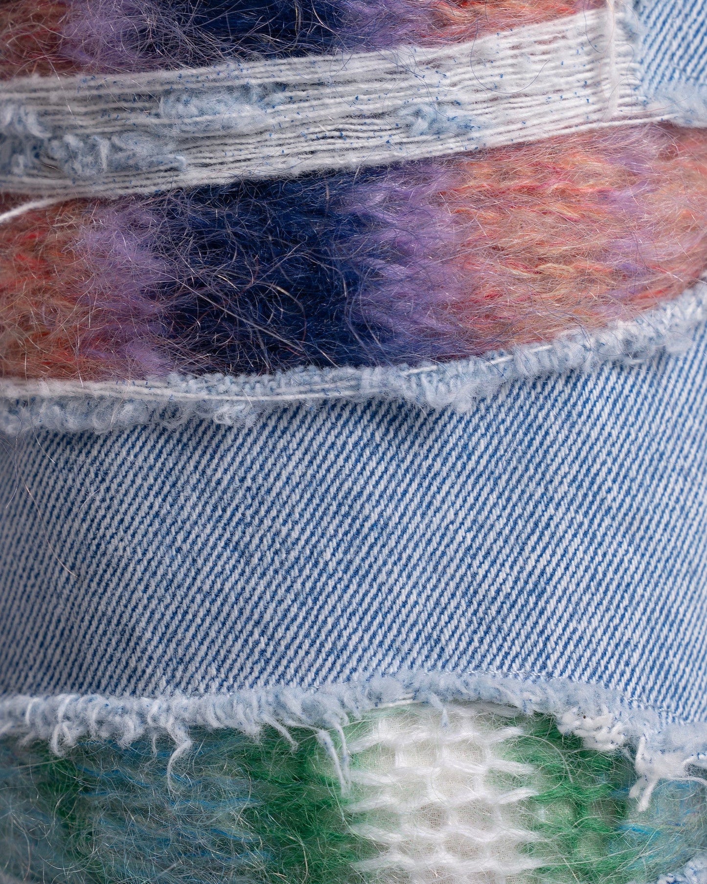 Marni Men's Pants Bleached Coated Denim in Illusion Blue