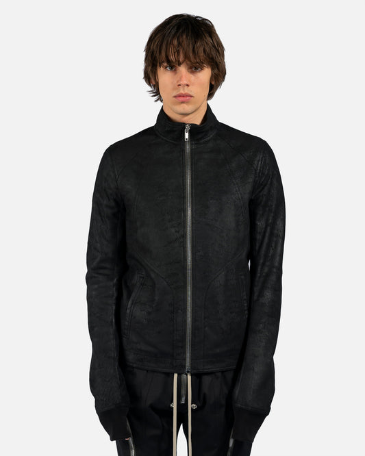 Rick Owens Men's Jackets Blistered Intarsia Jacket in Black