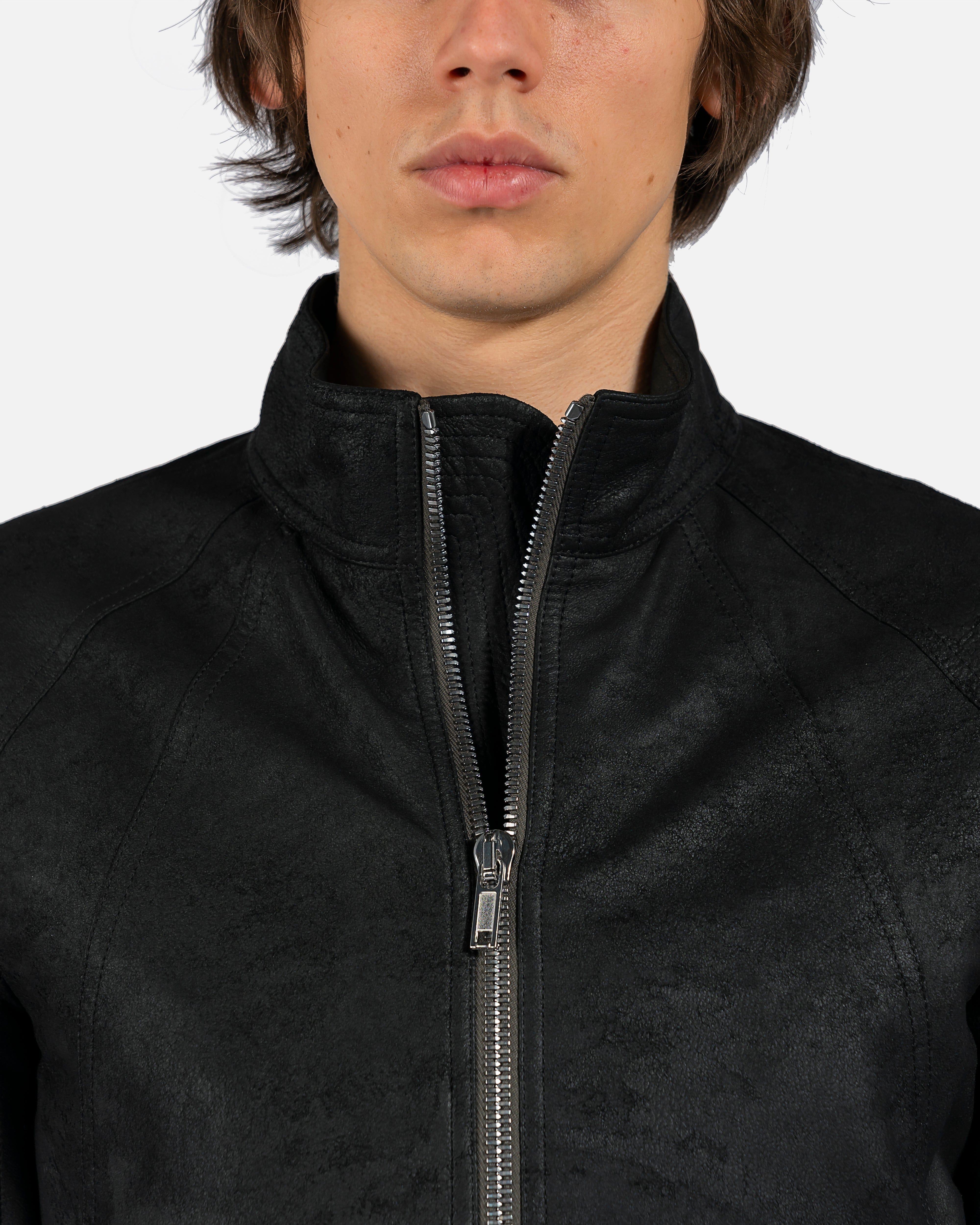 Blistered Intarsia Jacket in Black – SVRN