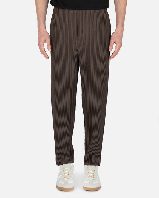 Homme Plissé Issey Miyake Men's Pants Body Arch Pants in Brown