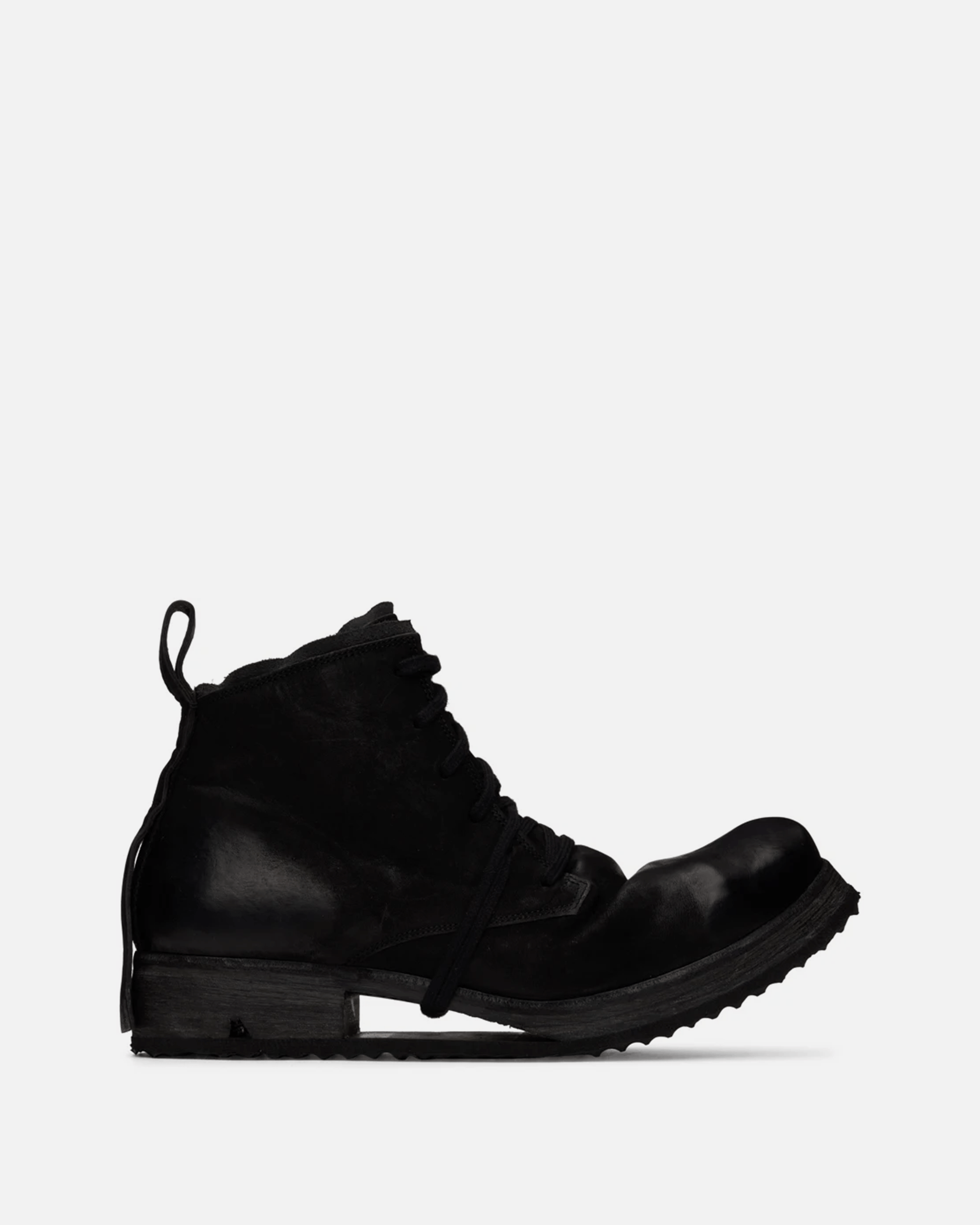 Boris Bidjan Saberi Men's Boots Boot4 Leather Boot in Black