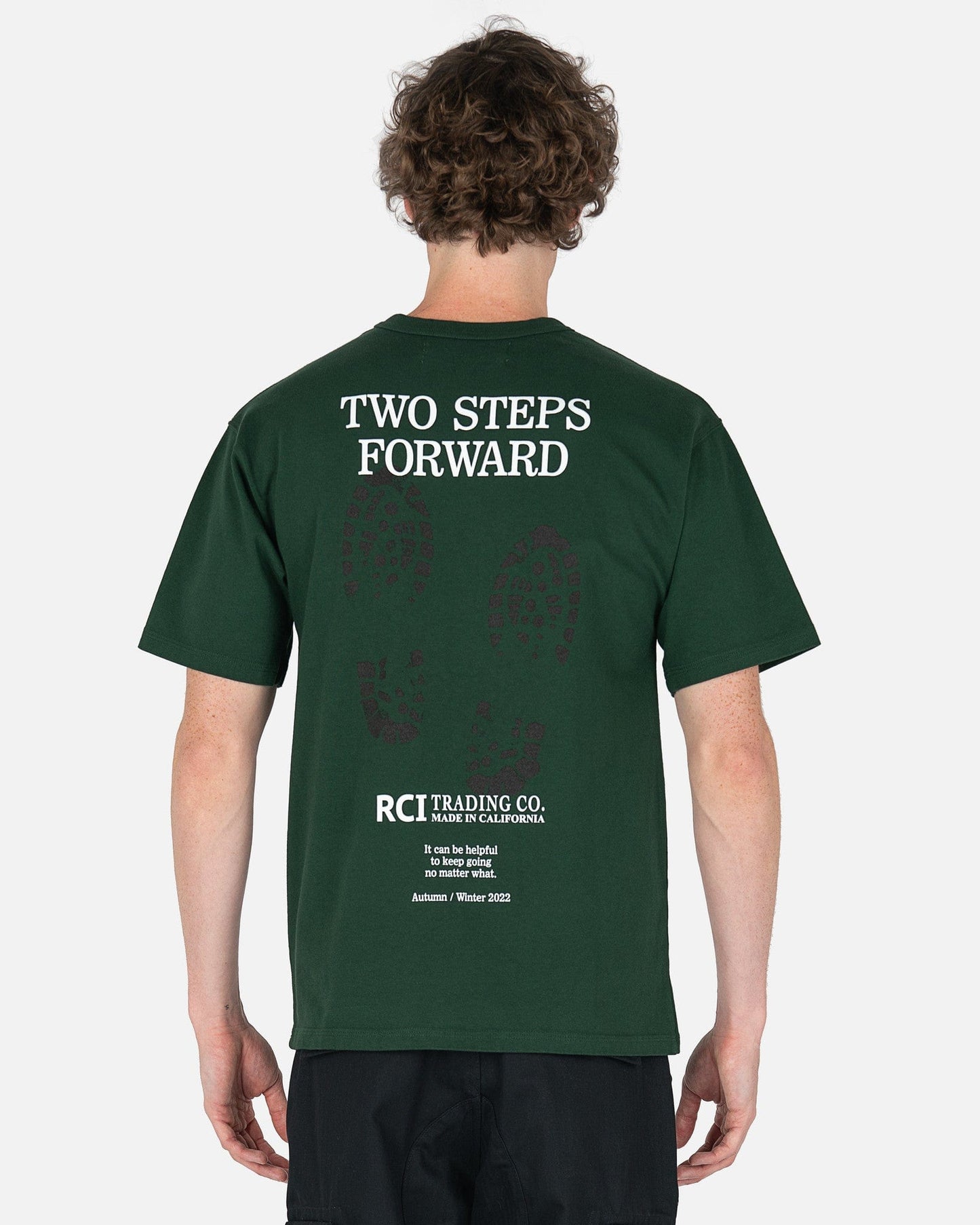 Reese Cooper Men's T-Shirts Bootprint T-Shirt in Forest Green