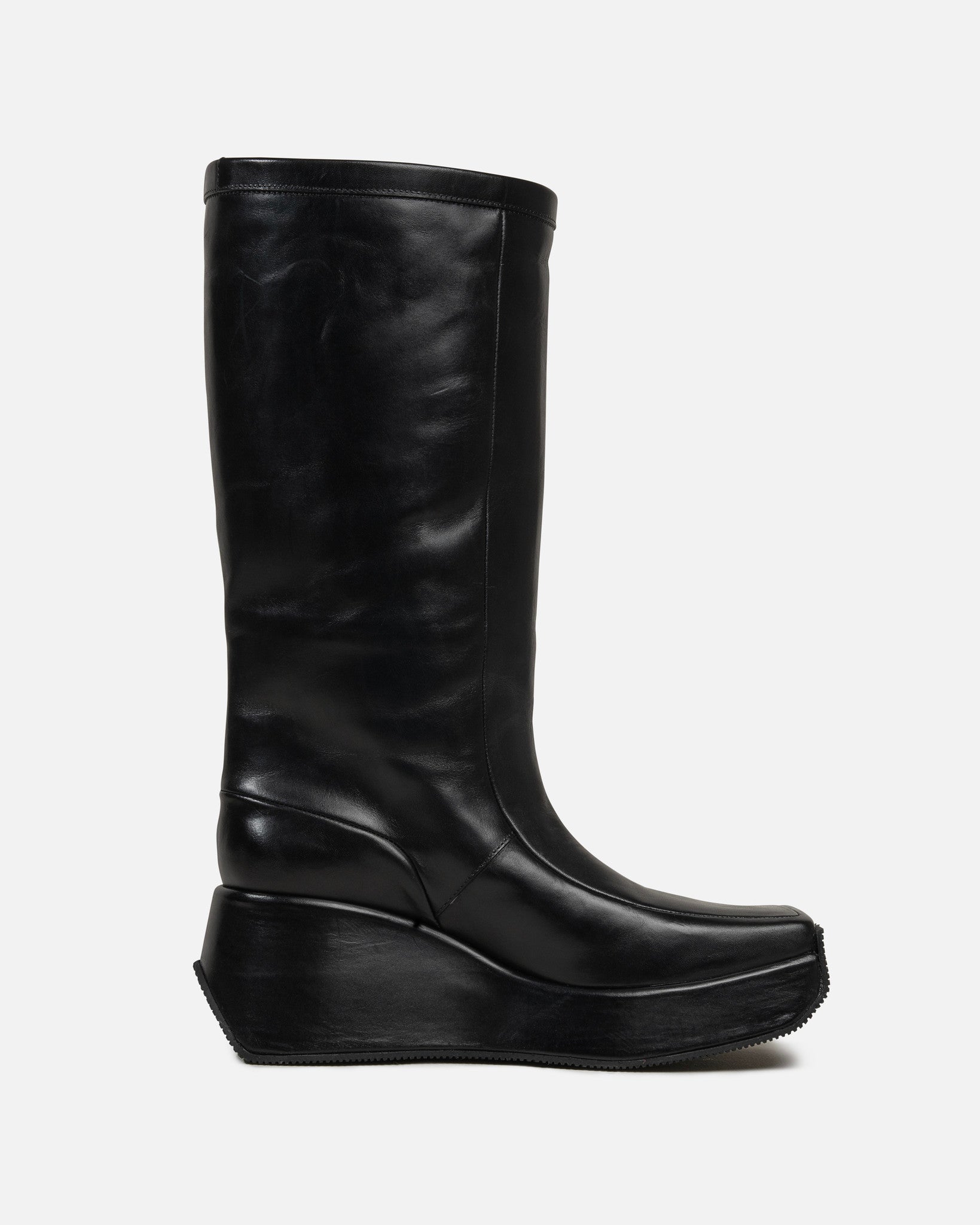 Raf Simons Men's Shoes Boots with Platform Sole in Black