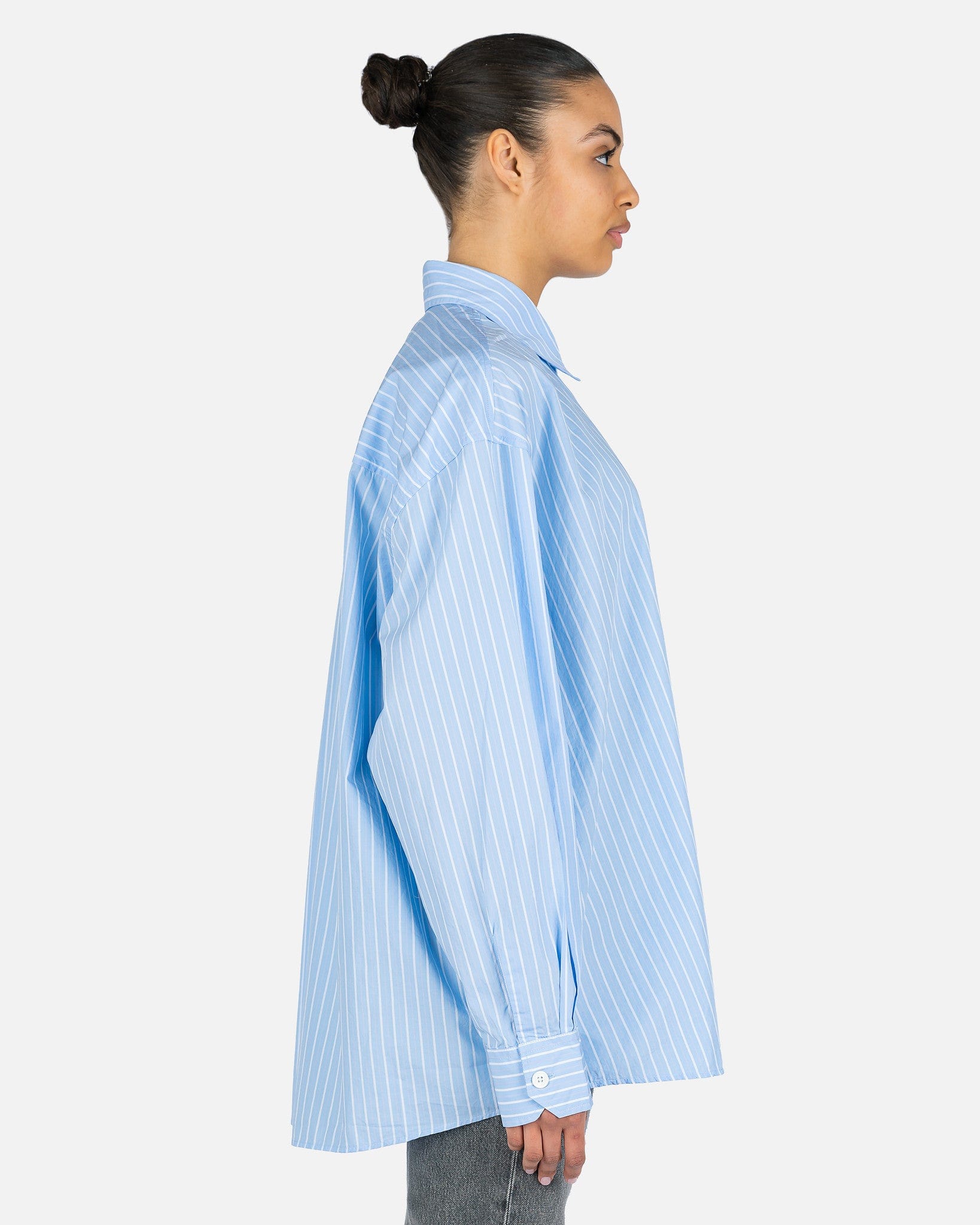 Borrowed Shirt in Blue/Rose Olden Stripe