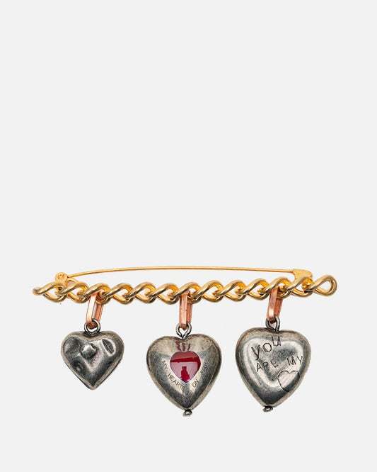 Marni Jewelry Brass Brooch in Vintage Palladium