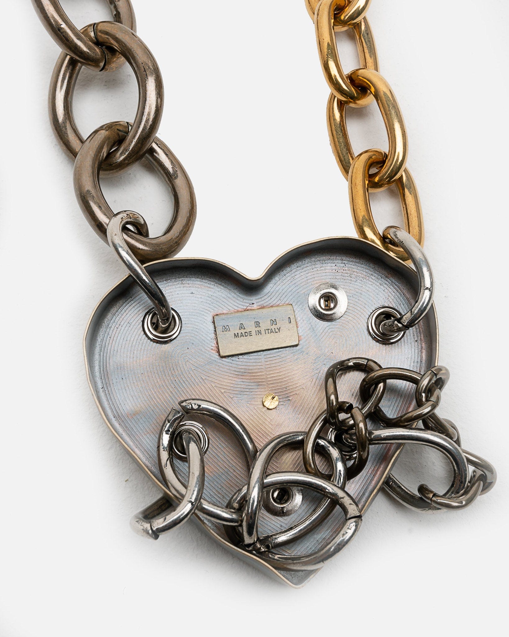 Marni Jewelry Brass Necklace in Vintage Palladium/Gold
