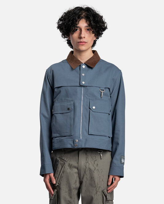 Reese Cooper Men's Jackets Brushed Cotton Canvas Work Jacket in Slate