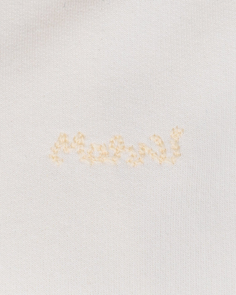 Marni Brushed Logo Hoodie in Stone White
