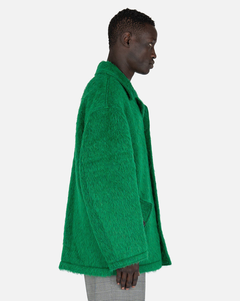 Marni Men's Jackets Brushed Wool Coat in Gazebo