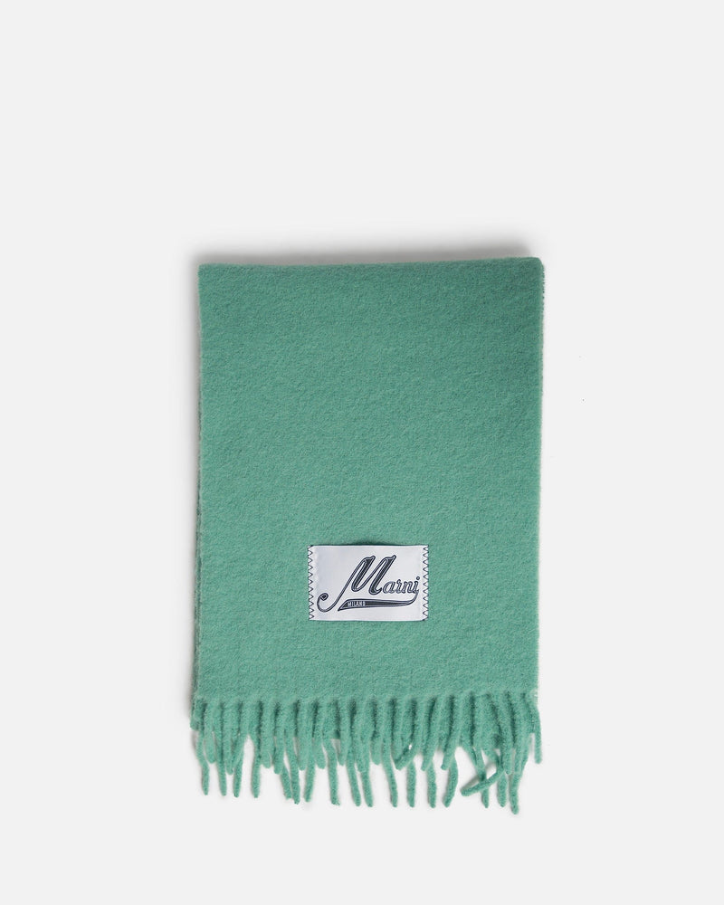 Marni Scarves Brushed Wool Scarf in Spring Green