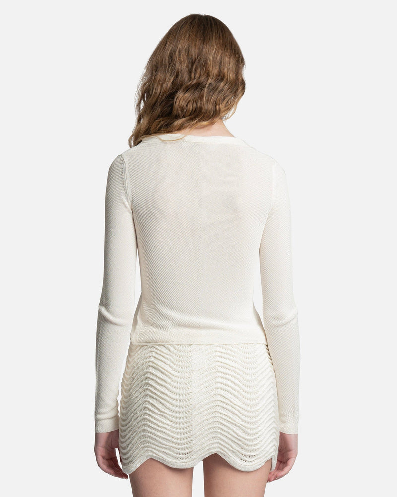 1017 ALYX 9SM Women Sweaters Buckle Cardigan in White