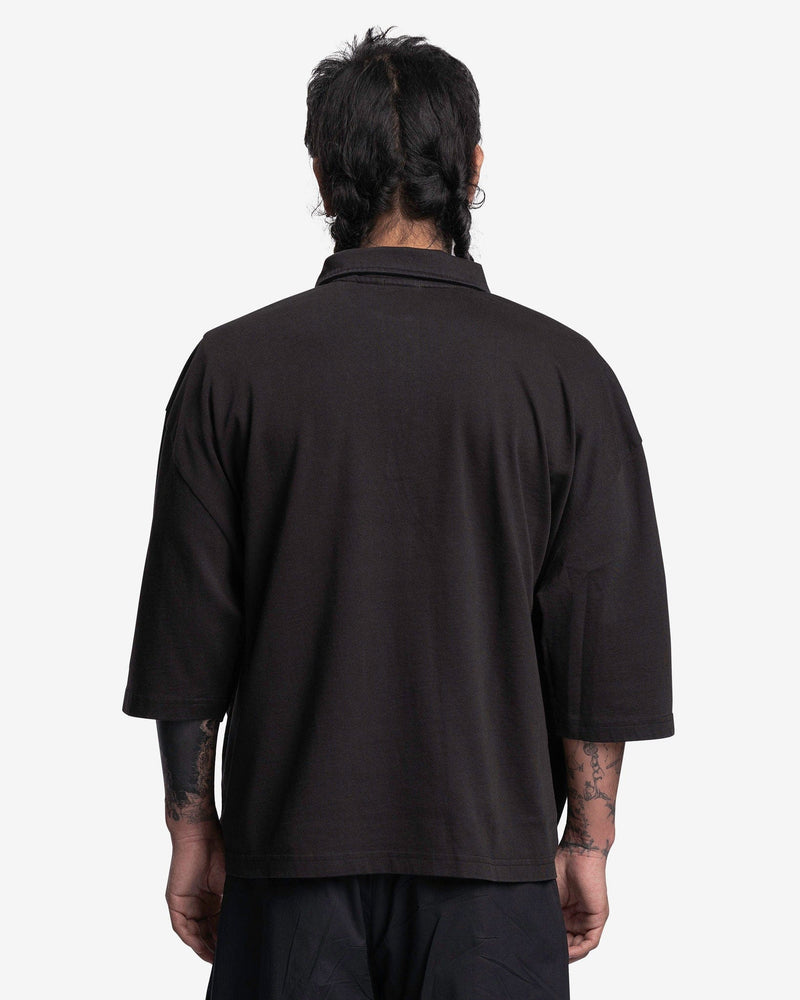 Willy Chavarria Men's Shirts Buffalo Golf Polo in Solid Black