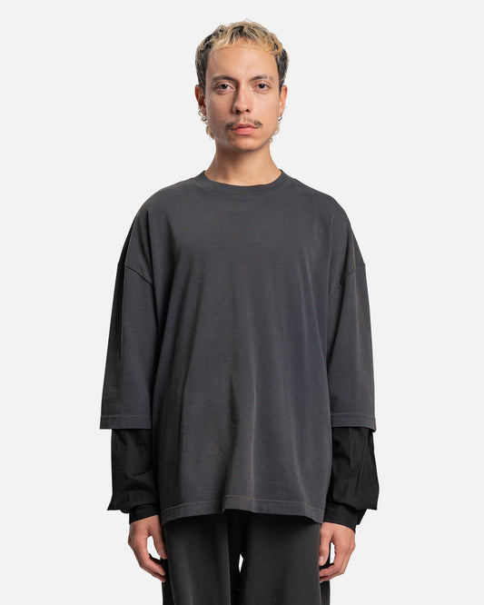 Willy Chavarria Men's T-Shirts Buffalo Layered Tee in Blue Mood