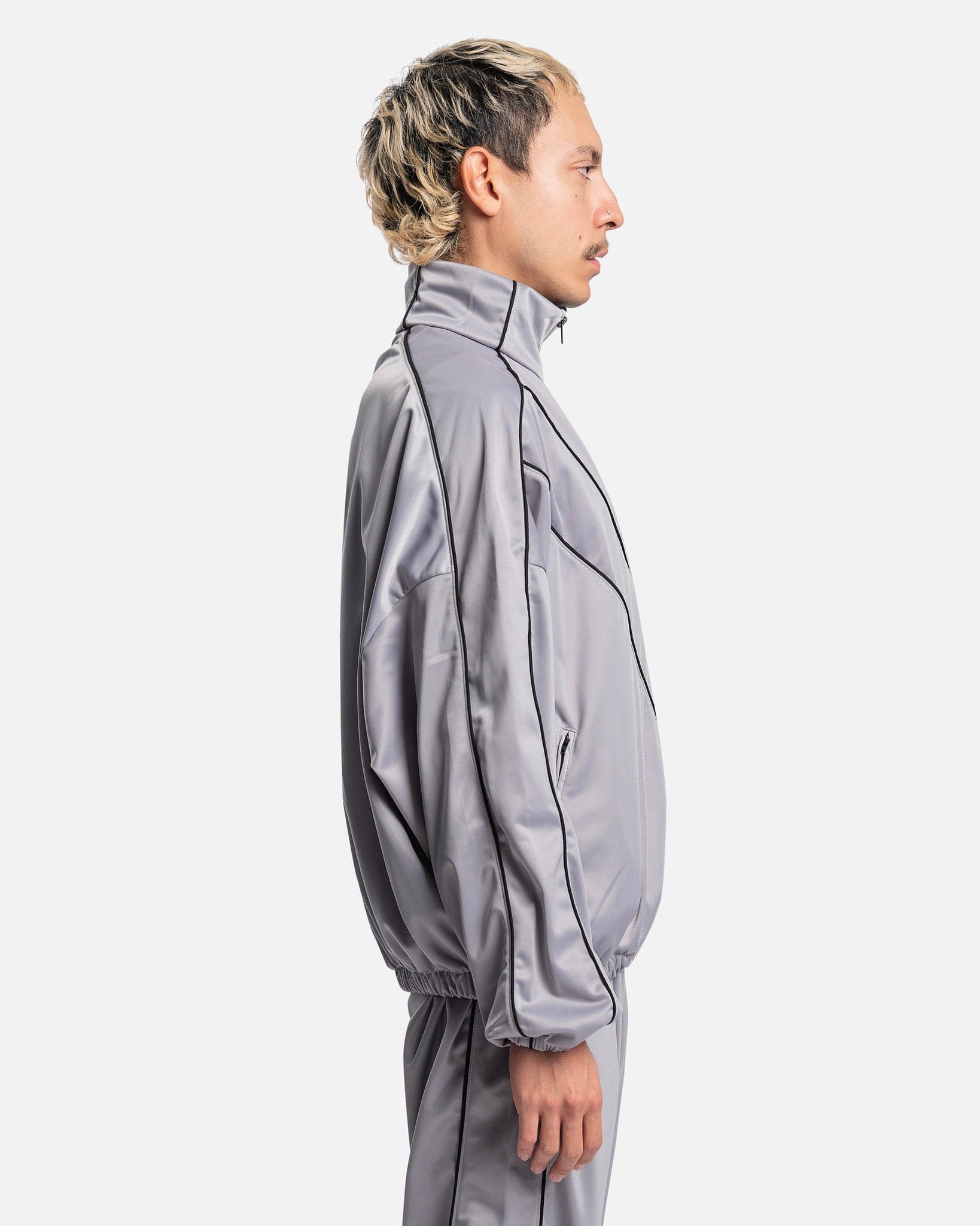 Willy Chavarria Men's Jackets Buffalo Track Jacket in Grey