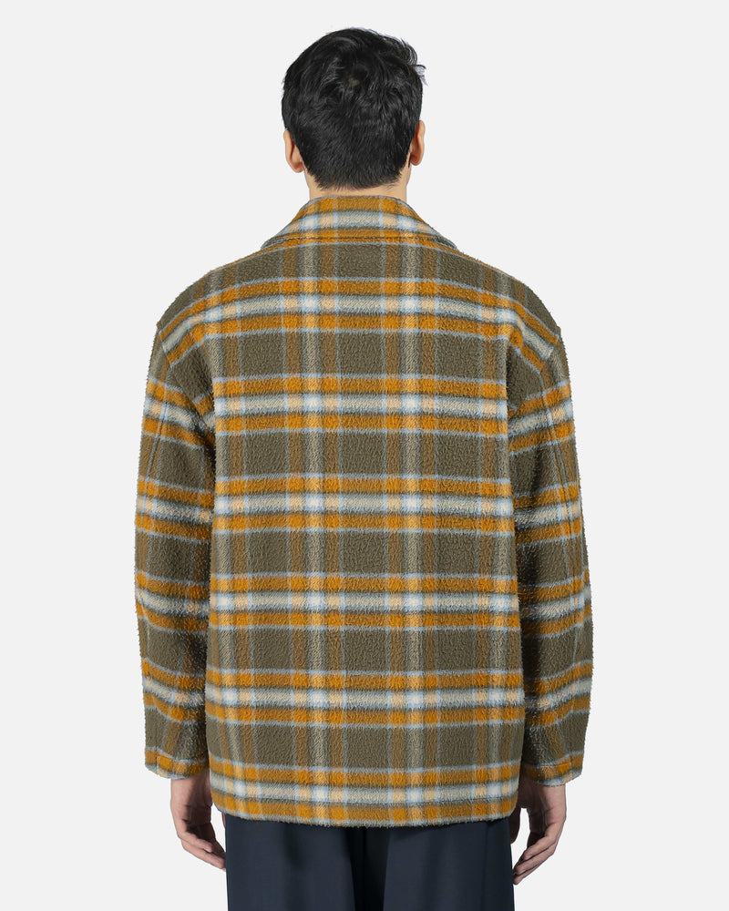 Marni Men's Jackets Button-Up Shirt Jacket in Wool Check
