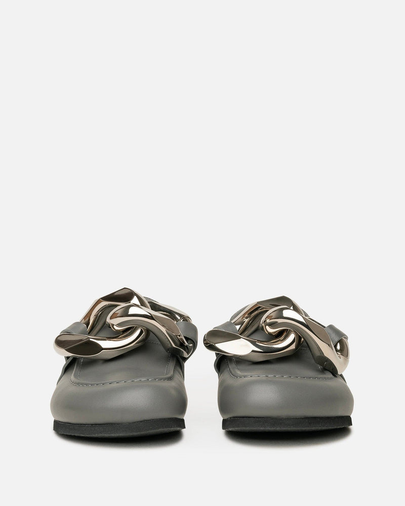 JW Anderson Men's Sneakers Calf Chain Loafer in Medium Grey