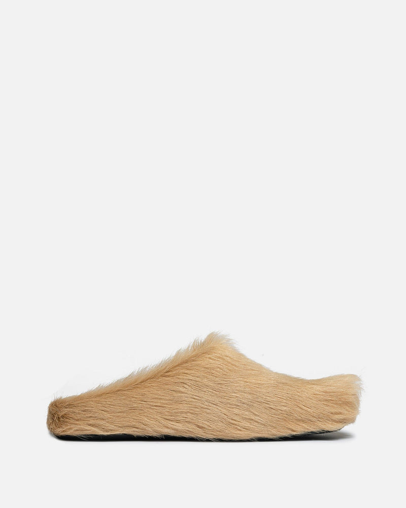 Marni Men's Sneakers Calf-Hair Sabot in Beige