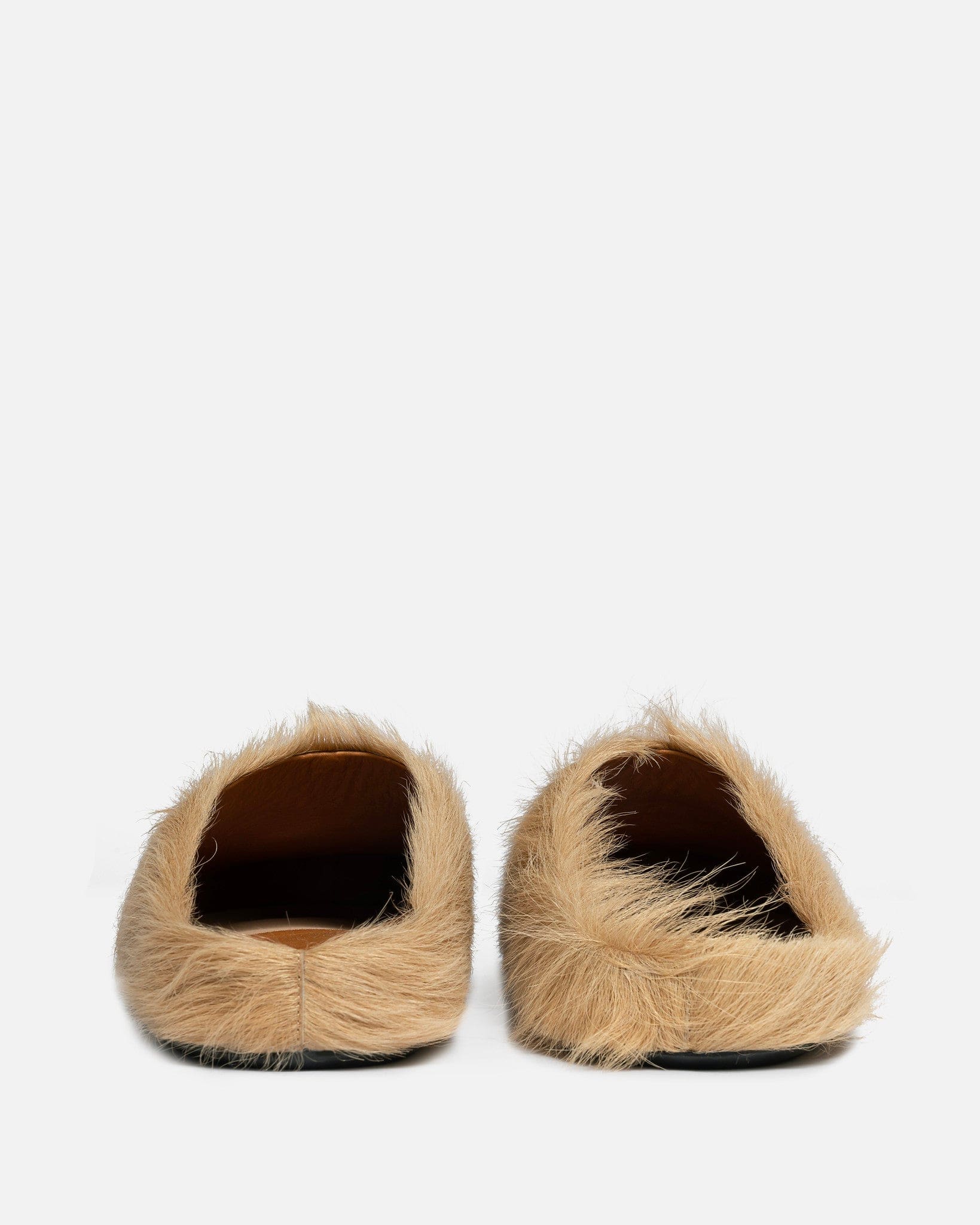 Marni Men's Sneakers Calf-Hair Sabot in Beige