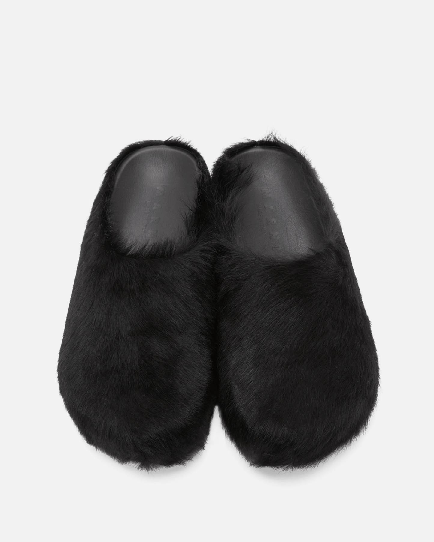 Marni Men's Shoes Calf-Hair Sabot in Black