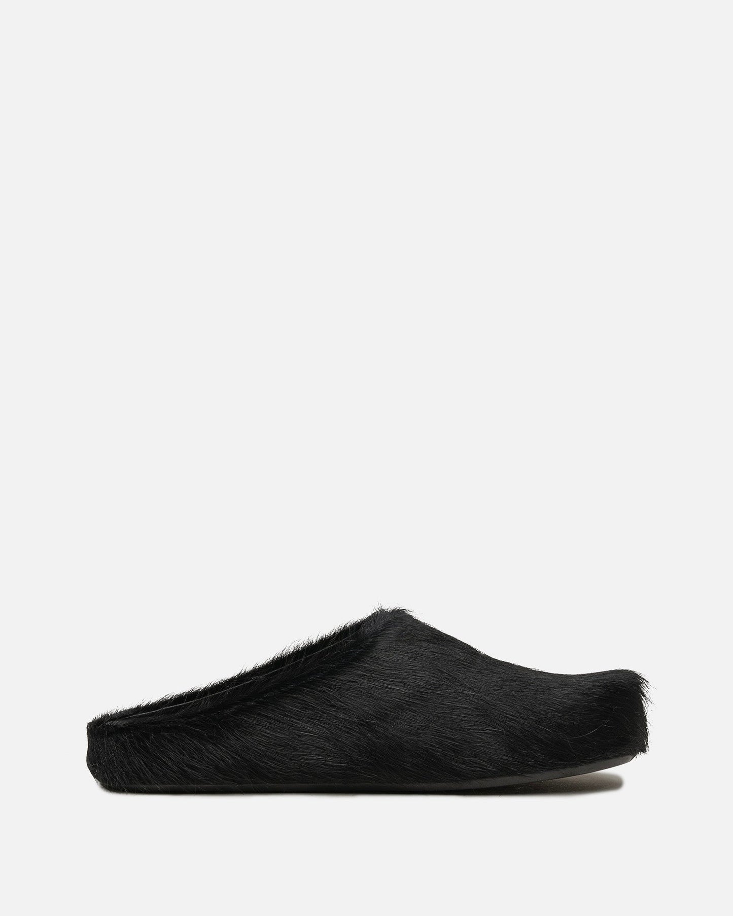 Marni Men's Shoes Calf-Hair Sabot in Black
