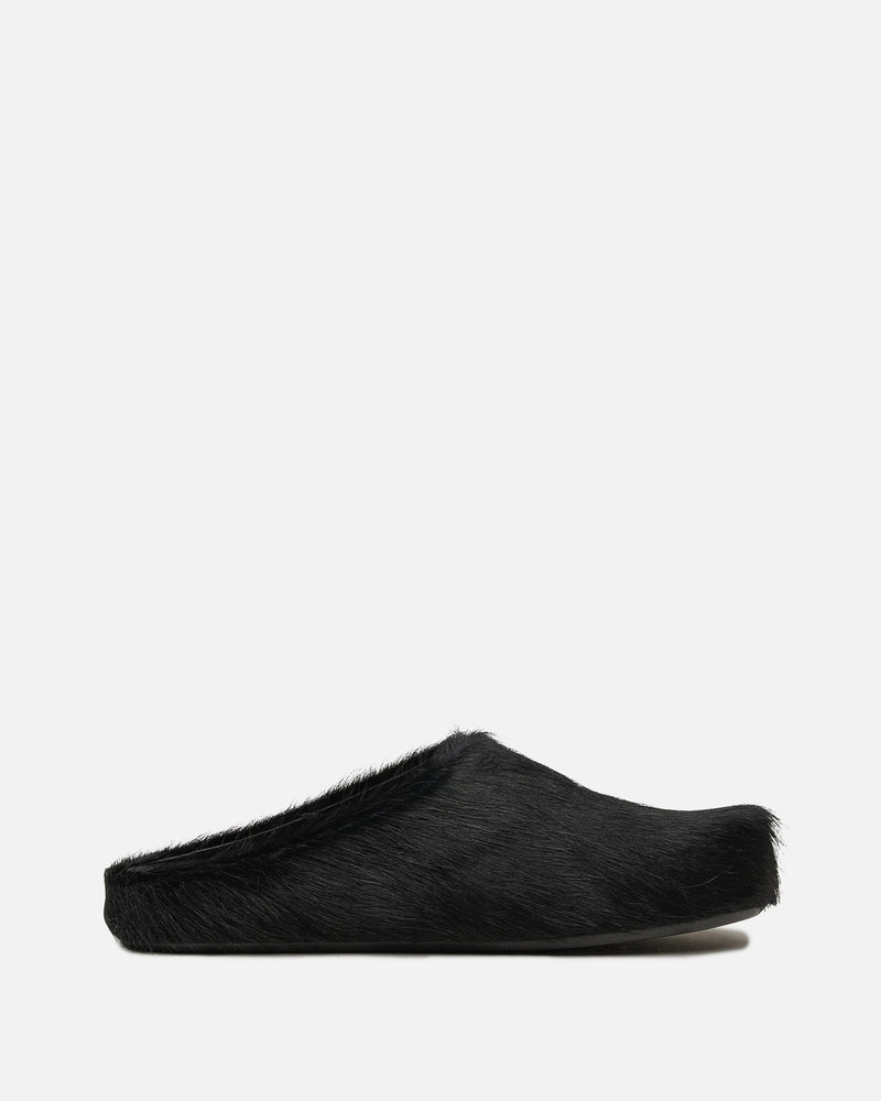 Marni Men's Shoes Calf-Hair Sabot in Black