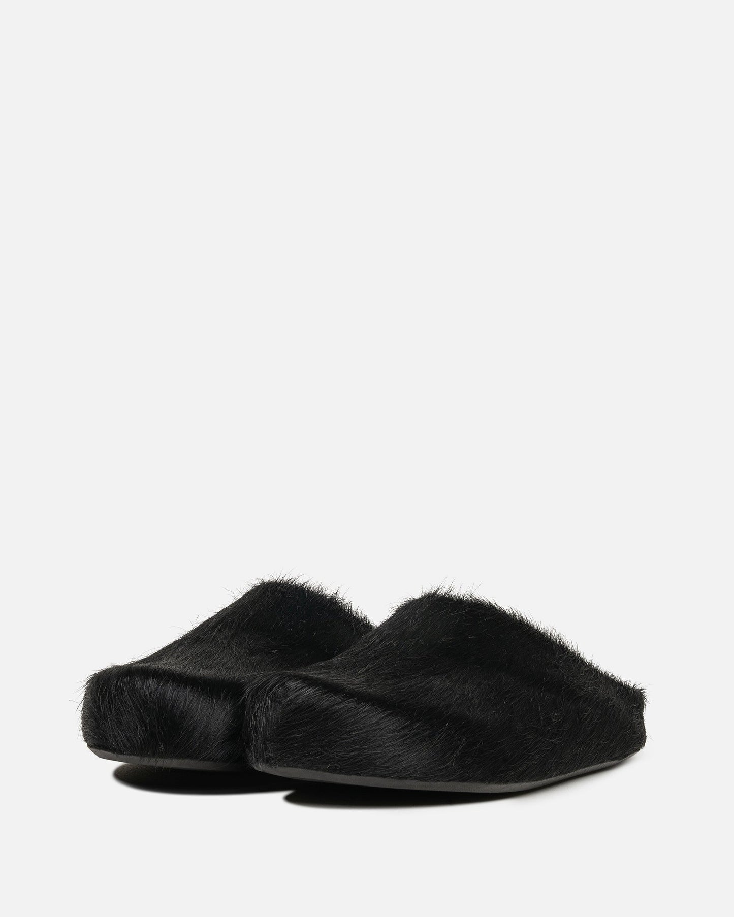 Marni Men's Shoes Calf-Hair Sabot in Black