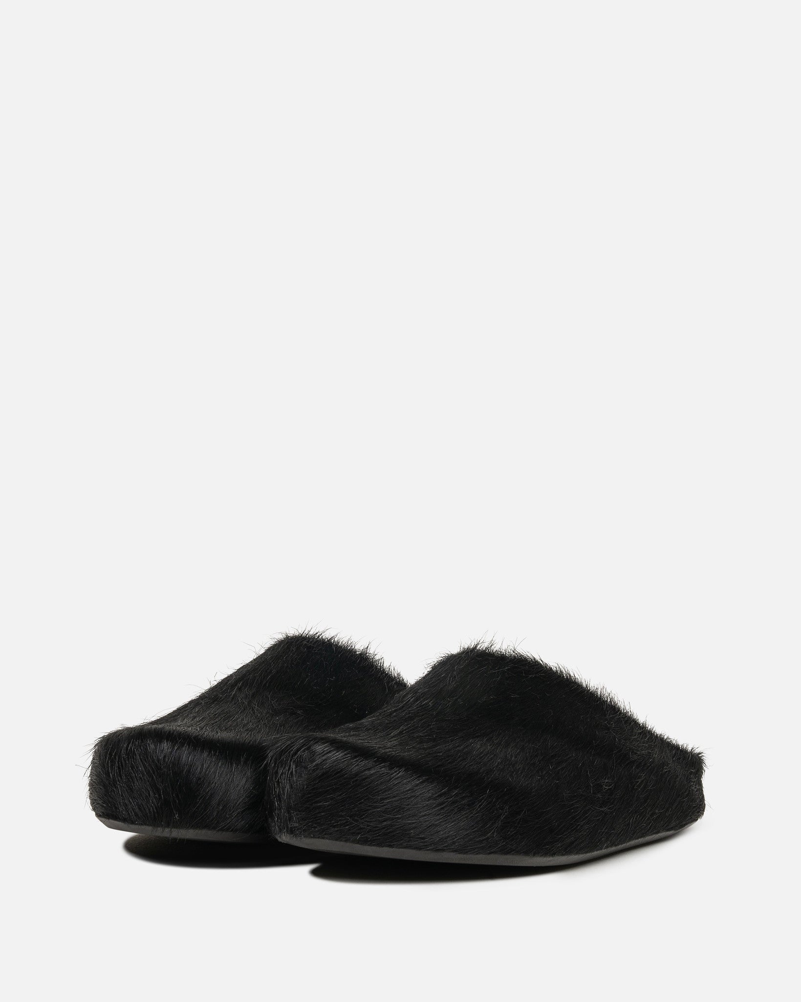 Marni Men's Shoes Calf-Hair Sabot in Black