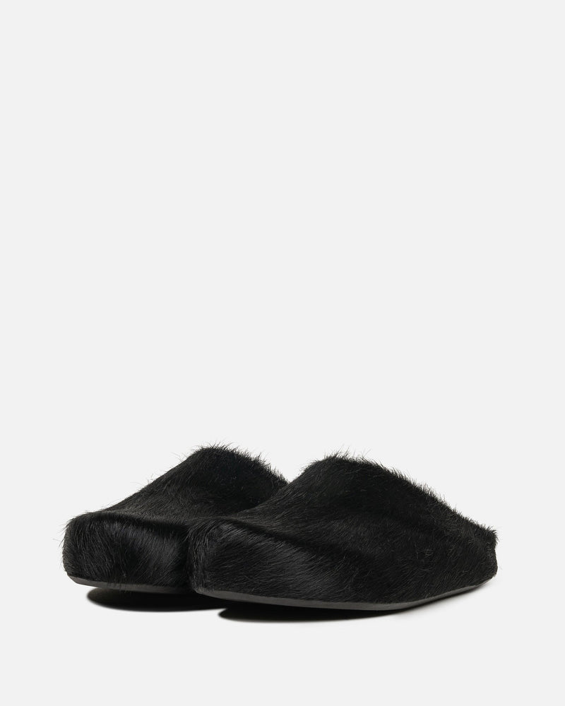 Marni Men's Shoes Calf-Hair Sabot in Black