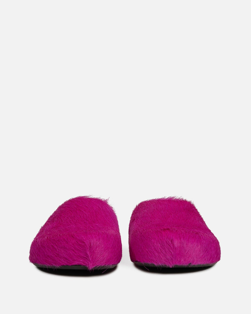 Marni Men's Shoes Calf-Hair Sabot in Fuchsia