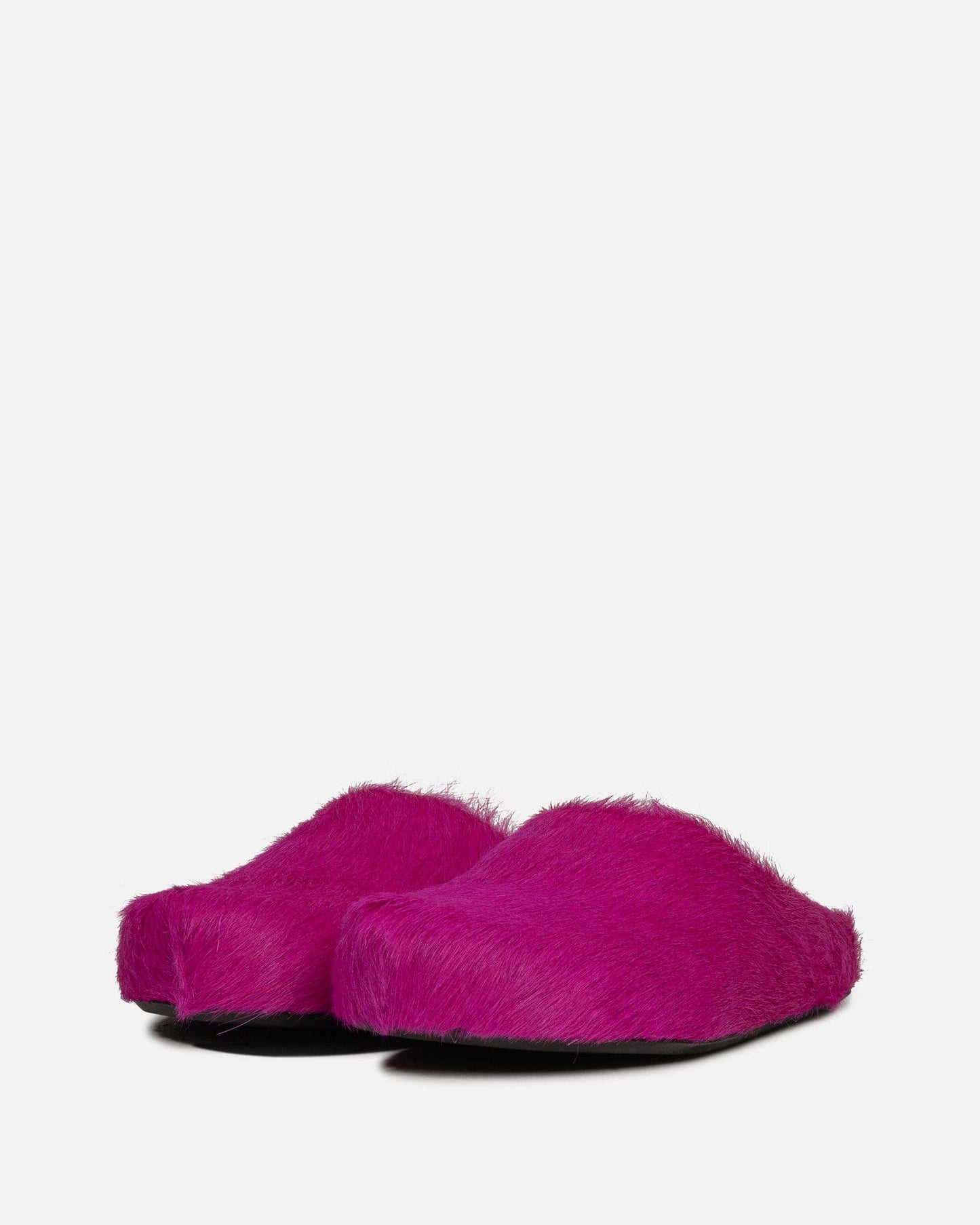 Marni Men's Shoes Calf-Hair Sabot in Fuchsia