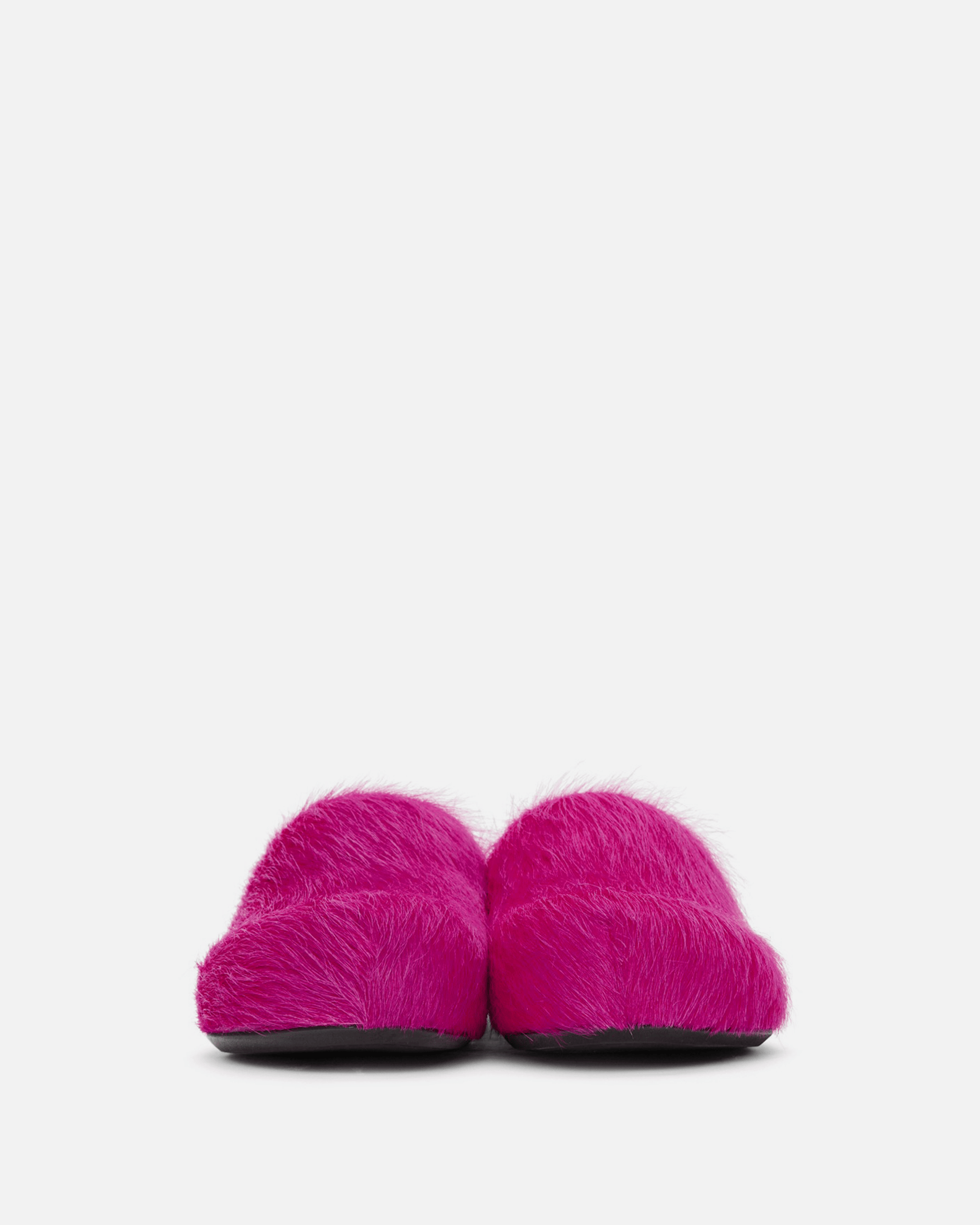 Marni Women's Shoes Calf-Hair Sabot in Fuchsia