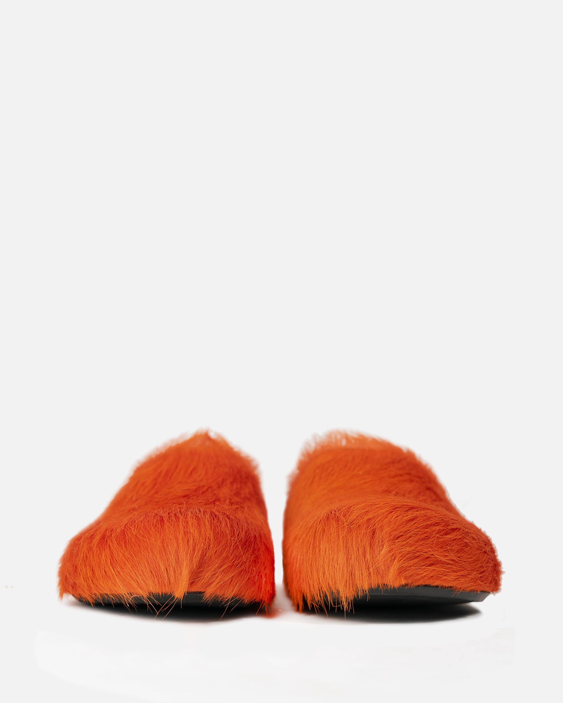 Marni Men's Shoes Calf-Hair Sabot in Orange