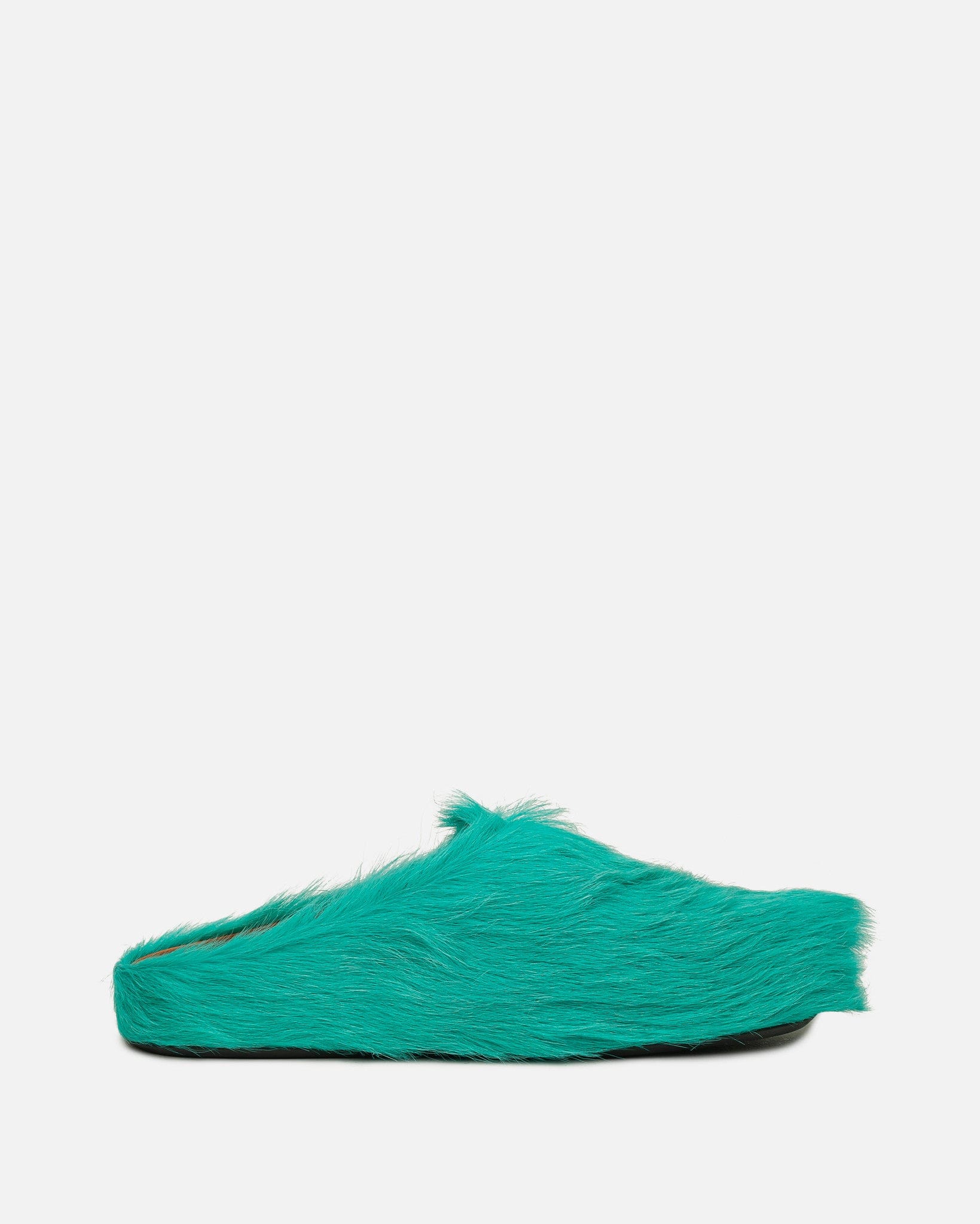 Marni Men's Shoes Calf-Hair Sabot in Turquoise