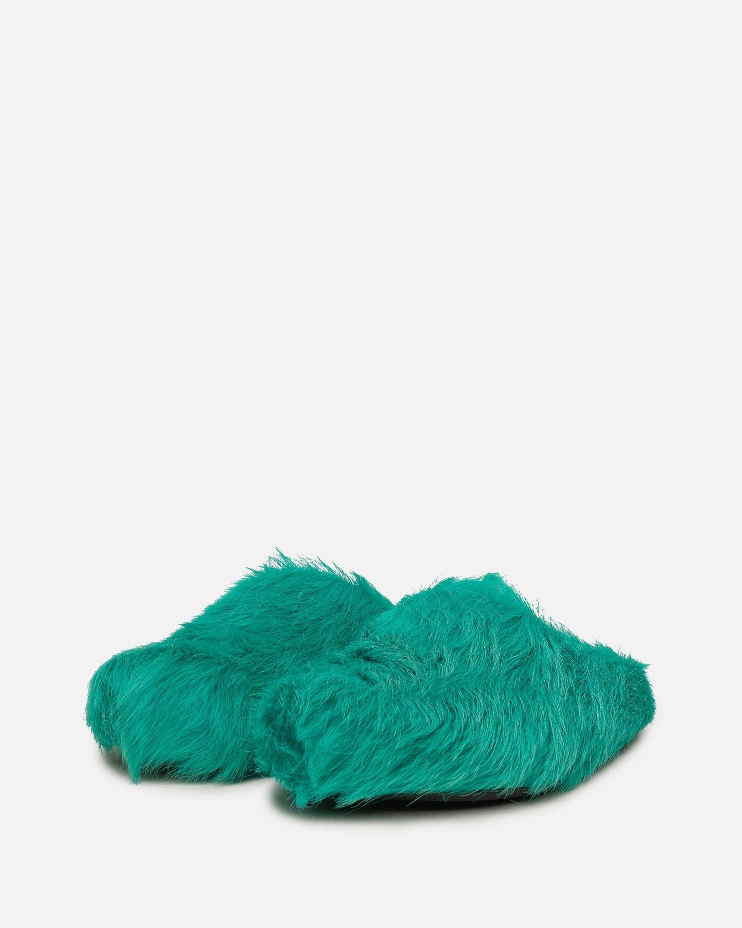 Marni Men's Shoes Calf-Hair Sabot in Turquoise