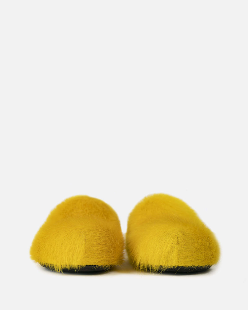 Marni Men's Shoes Calf-Hair Sabot in Yellow