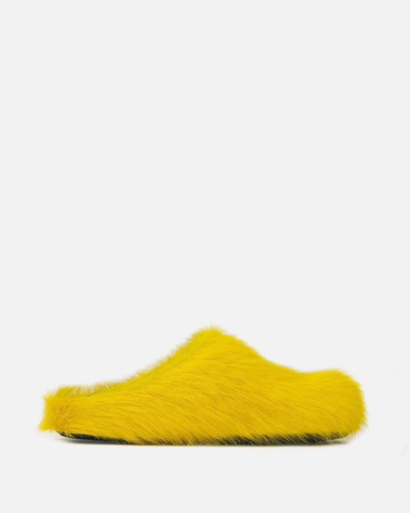 Marni Men's Shoes Calf-Hair Sabot in Yellow