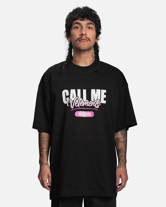 VETEMENTS Call Me VETEMENTS T-Shirt in Black