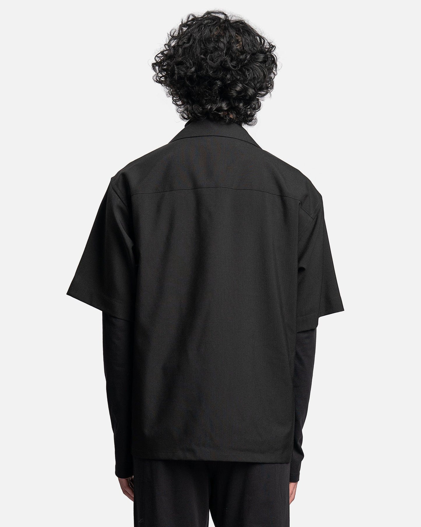Marni Men's Shirts Camicia Tropical Wool Shirt in Black