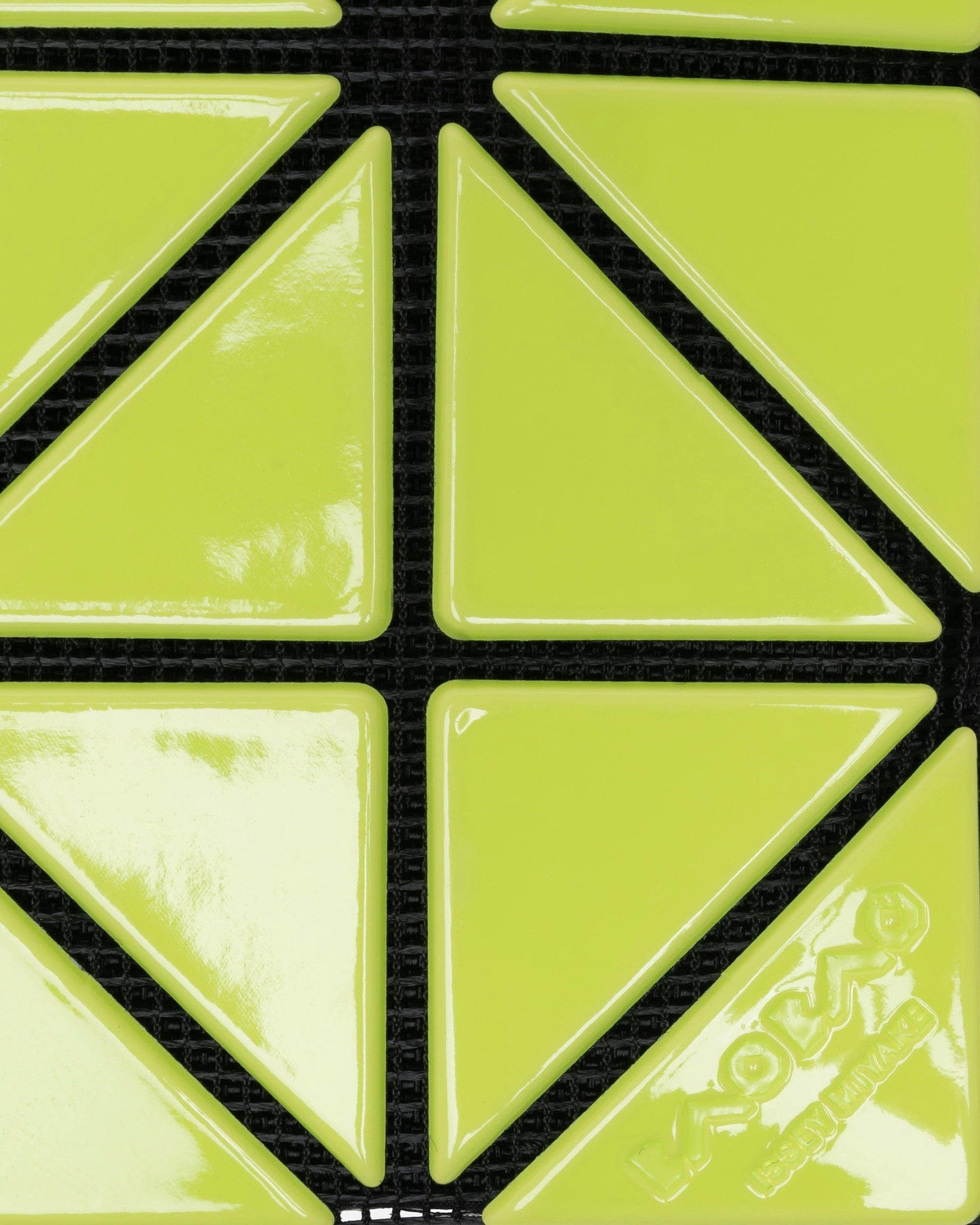 Bao Bao Issey Miyake Leather Goods Card Case With Color in Yellow/Coral Pink