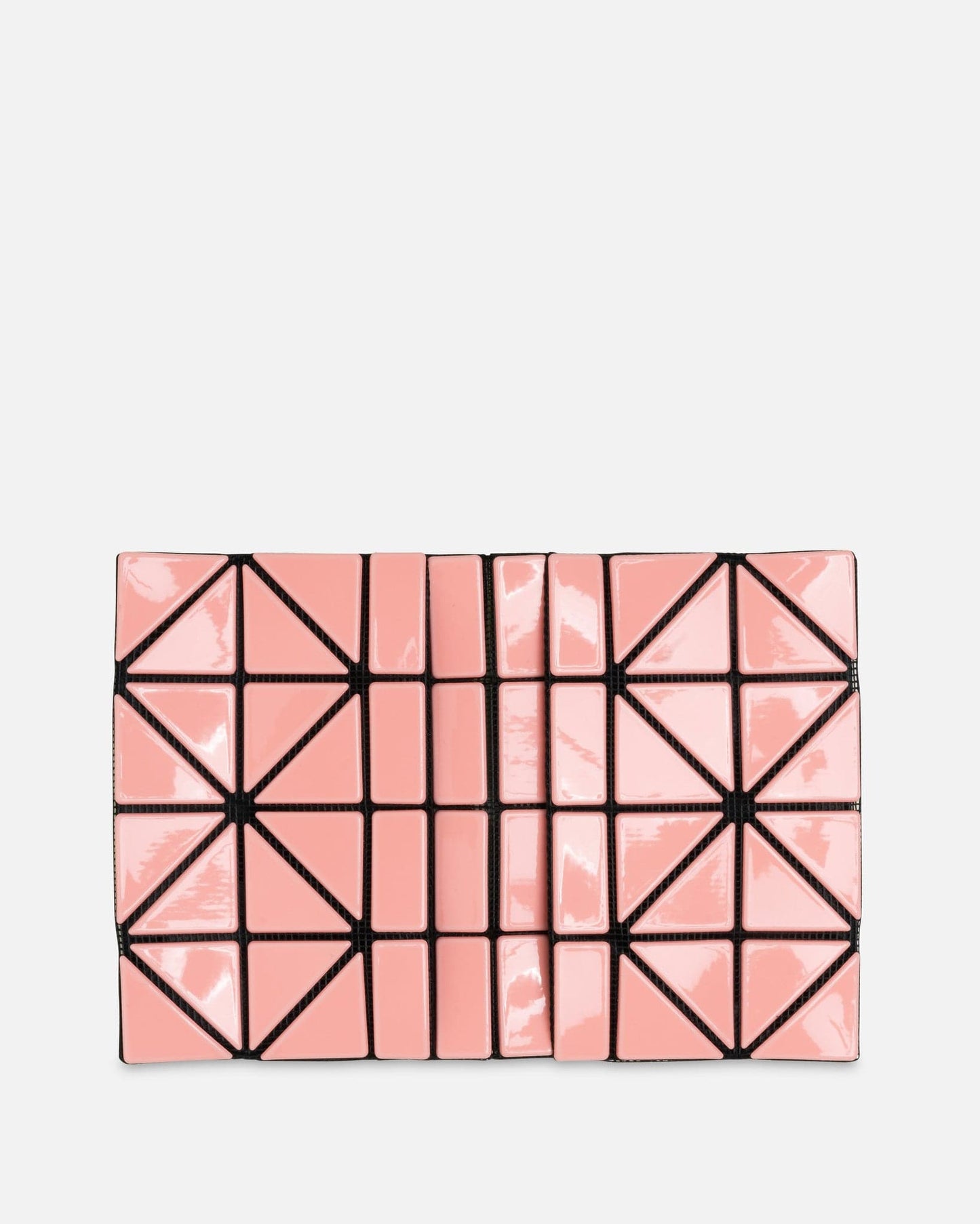 Bao Bao Issey Miyake Leather Goods Card Case With Color in Yellow/Coral Pink