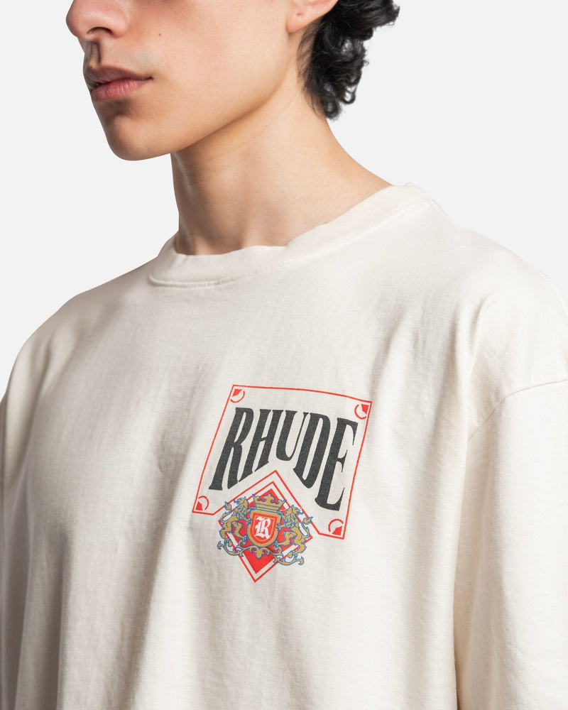 Rhude Men's T-Shirts Card T-Shirt in Vintage White