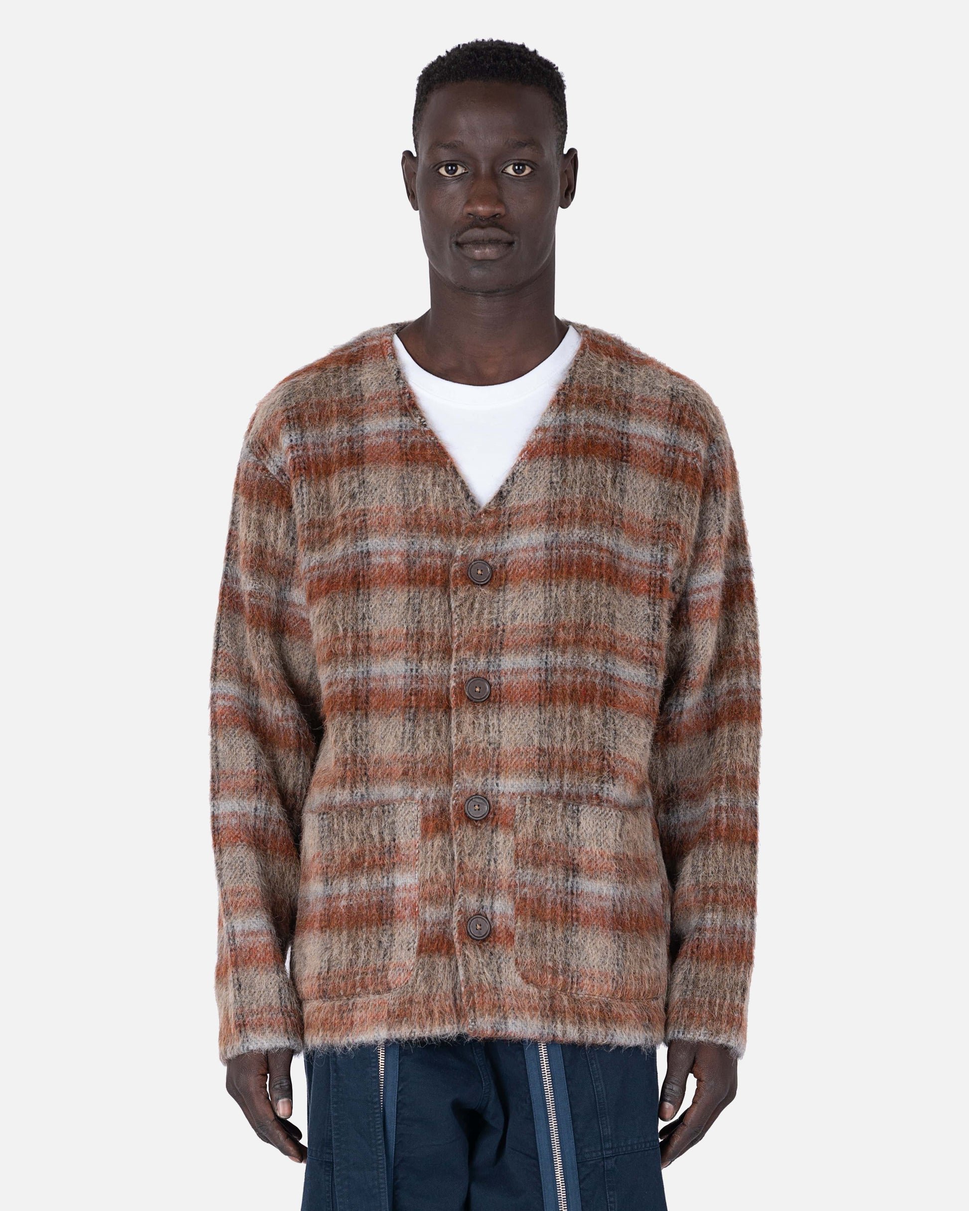 Our Legacy Men's Sweater Cardigan in Ament Check Mohair