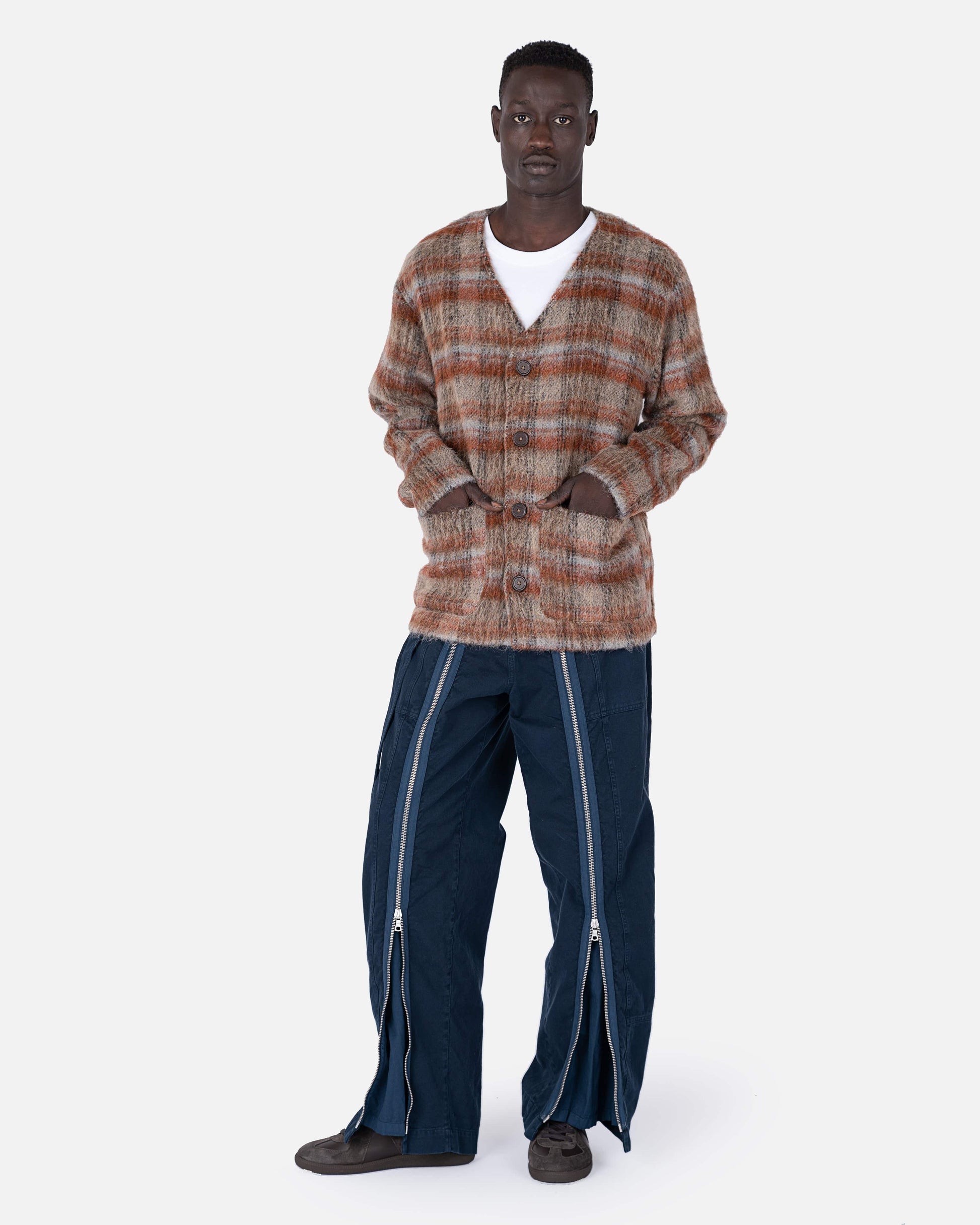 Our Legacy Men's Sweater Cardigan in Ament Check Mohair