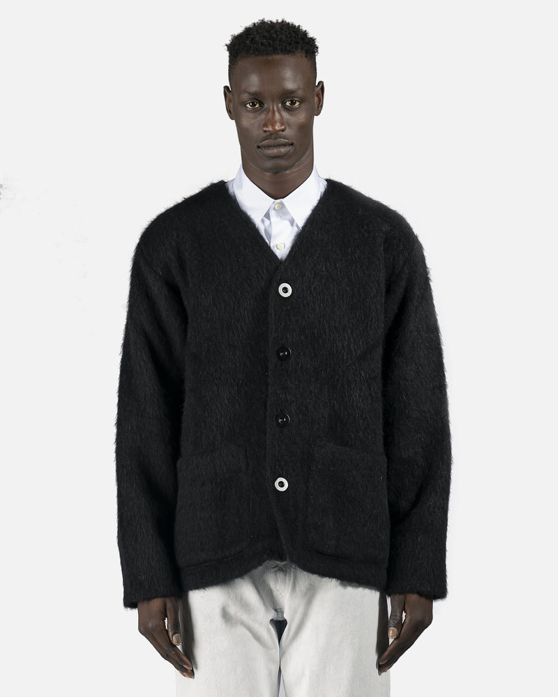 Our Legacy mens sweater Cardigan in Black