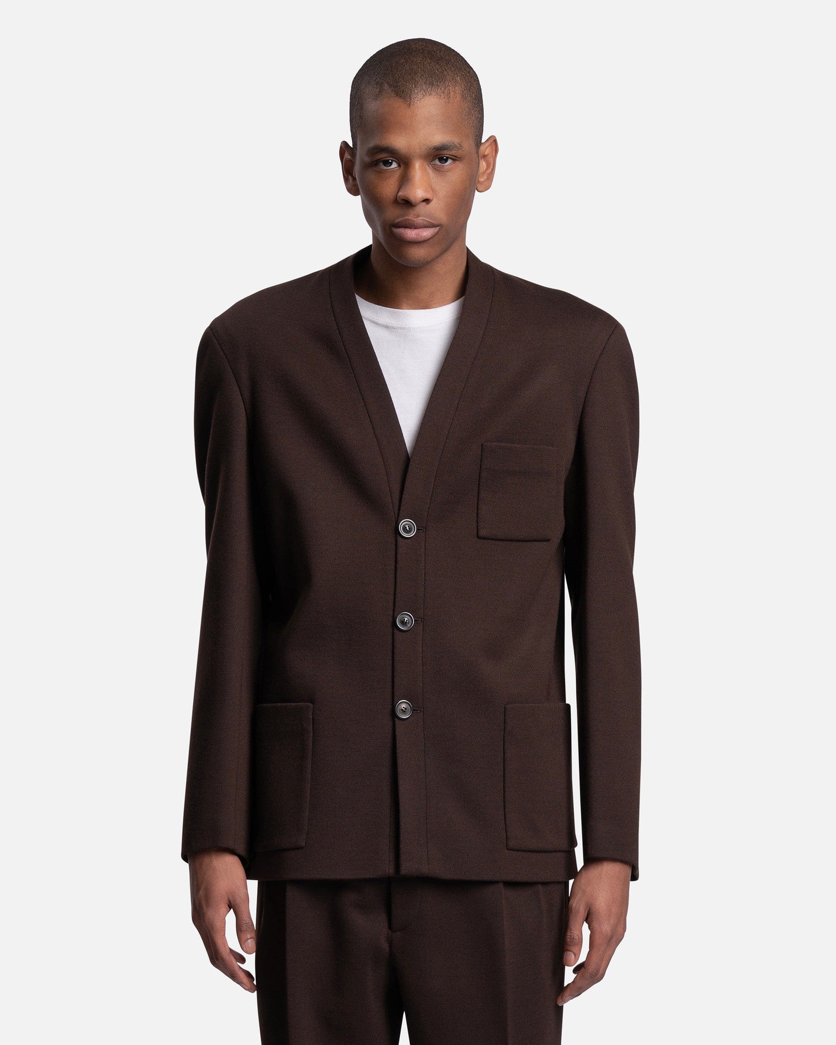Maison Margiela Men's Jackets Cardigan Jacket in Nutmeg